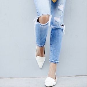 Tory Burch Cream Sadie Slingback Heels Flats